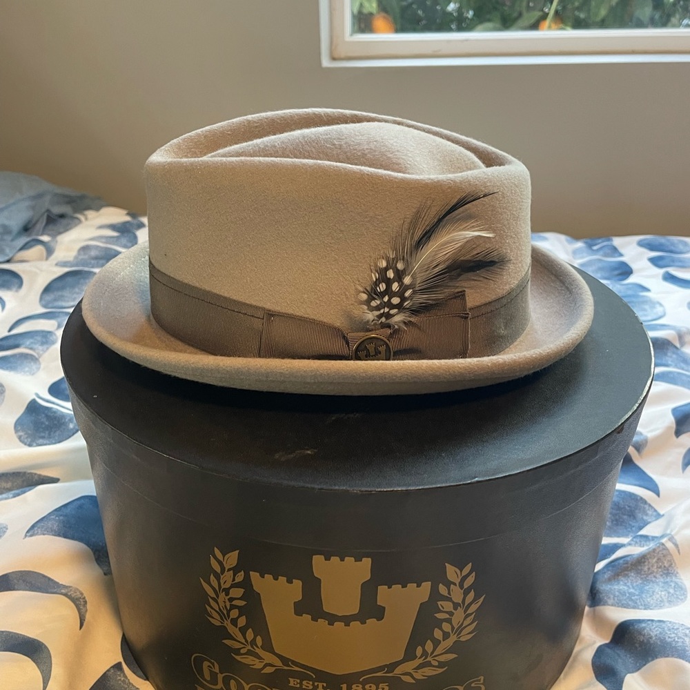 Light Grey Wool Fedora - image 1